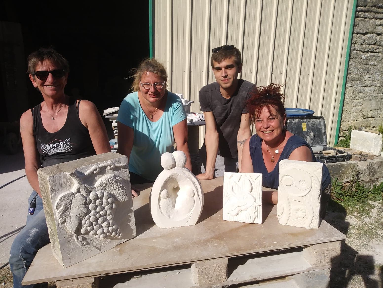 stage sculpture pierre Saint genis d’Hiersac avril 2020 Tailleur de pierres Charente 16 - Sculpture - Manue Moine - Cognac - Angoulême